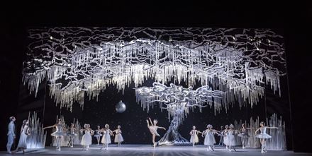 Anna Nevzorova as Ice Queen and English National Ballet dancers in Nutcracker © Johan Persson
