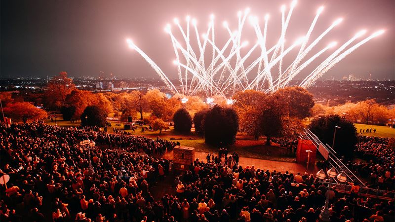 Crowds marvel at Alexandra Palace's fireworks display