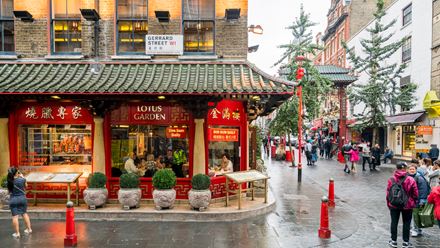 Restaurant in buzzing Chinatown, Soho. Image courtesy of chinatown.co.uk.