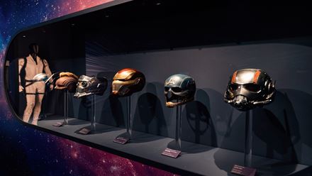 Explore the Disney collection of memorabilia including MARVEL masks from the blockbuster films. Image courtesy of Golden Tours.