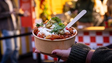 Tuck into tasty street-food delights during Zoo Nights at London Zoo. Image courtesy of ZSL.