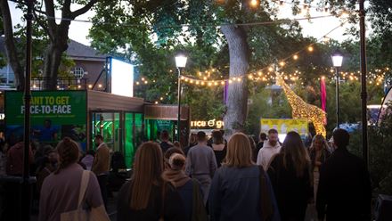 Explore the zoo after hours and take part in a host of fun activities with Zoo Nights at London Zoo. Image courtesy of ZSL.