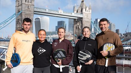 See the UK's best padel players in action at Olympia this August. Credit: Premier Padel. Image courtesy of Premier Padel.