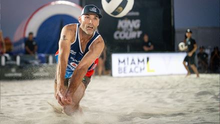 Beach volleyball player dives to save a point. Credit: Volleyball England. Image courtesy of Volleyball England. Beach volleyball player dives to save a point. Credit: Volleyball England. Image courtesy of Volleyball England.