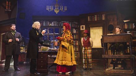 Don’t be a scrooge – get your tickets to see the play A Christmas Carol Goes Wrong. Credit: Matt Crockett. Image courtesy of London Theatre Direct.