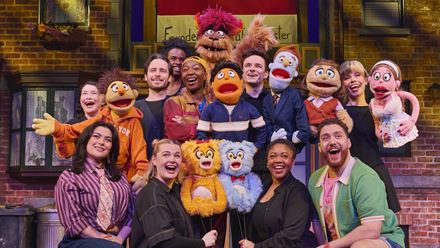 Avenue Q features a talented cast of actors and puppeteers bringing one of the best loved musicals back to the West End. Credit: Matt Crockett. Image courtesy of London Theatre Direct.