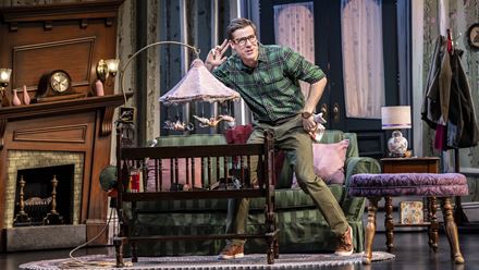 See David Hunter as Adam Maitland in the smash-hit Beetlejuice musical. Credit: Johan Persson. Image courtesy of London Theatre Direct.