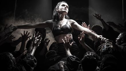 Watch the spectacular revival of Evita, the iconic musical about the life of Argentinian first lady Eva Perón. Image courtesy of London Theatre Direct. Watch the spectacular revival of Evita, the iconic musical about the life of Argentinian first lady Eva Perón. Image courtesy of London Theatre Direct.