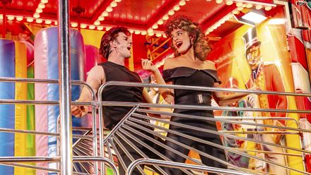 Relive iconic scenes from Grease and watch fan favourites Danny and Sandy fall in love all over again. Credit: Danny Kaan. Image courtesy of London Theatre Direct.