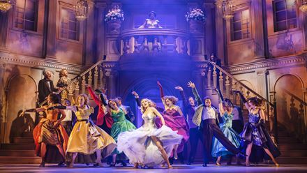 Watch the highly anticipated revival of the golden-age musical High Society, starring Helen George and Felicity Kendal, at the Barbican. Credit: Pamela Raith Photography. Image courtesy of London Theatre Direct.