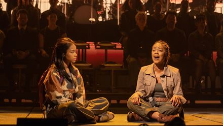 Discover the story of Live Aid, the concert that rocked the world in 1985, in the new musical Just For One Day. Image courtesy of London Theatre Direct.