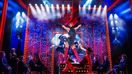 Dive into a world of high heels and sparkle by watching the highly anticipated revival of Kinky Boots the Musical, starring Johannes Radebe and Matt Cardle. Photo credit: Matt Crockett.