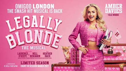 Don't miss the new revival of Legally Blonde The Musical, as the hit show returns to the London stage for a limited run this spring. Image courtesy of London Coliseum/Buchanan PR.