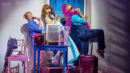 See the best of ABBA live on stage at London's Novello Theatre in the award-winning musical MAMMA MIA! Image courtesy of London Theatre Direct/ photo credit: Brinkhoff & Mögenburg.