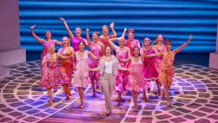 See a story of love, laughter and friendship set to the tunes of ABBA's most beloved songs in Mamma Mia! The Musical. Image courtesy of Amanda Malpass/ photo credit: Brinkhoff & Mögenburg.