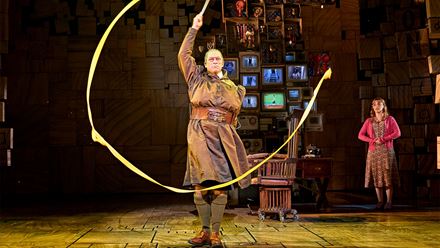 Watch Matilda the Musical and see a young girl battle against the tyrannical headmistress, Mrs Trunchbull, in a bid to free the children of her cruel regime. Image courtesy of AKA Studios.