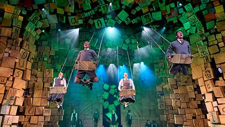 Matilda, une comédie musicale actuellement à l'affiche au Cambridge Theatre, suit une jeune fille brillante qui navigue le monde des adultes. Avec l'aimable autorisation de Storyhouse PR.
