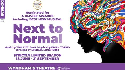 See the four-time Olivier Award-nominated musical Next to Normal, currently playing at the Wyndham Theatre in London's West End. Image courtesy of SEE Tickets