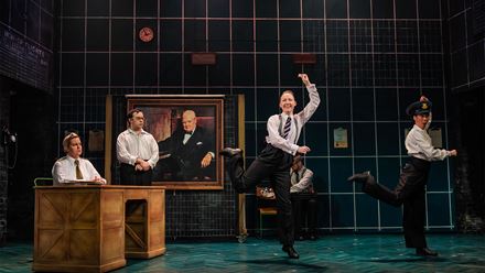 Discover the story of Bill, a corpse disguised as a British officer and sent to deceive German troops, in the award-winning musical Operation Mincemeat. Image courtesy of London Theatre Direct.