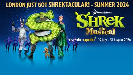Aventurez-vous dans le pays de Far Far lointain en allant voir la comédie musicale Shrek à l'Eventim Apollo. Image fournie par SEE Tickets.