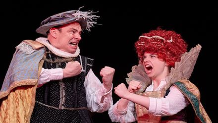 Learn all about the Tudors' scandalous lives with Horrible Histories Live on Stage - Terrible Tudors by Birmingham Stage Company. Image courtesy of Mark Douet