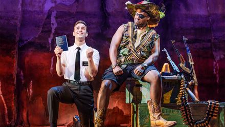 Join Mormon missionaries in a fun and humorous story when seeing The Book of Mormon in London. Image courtesy of London Theatre Direct.