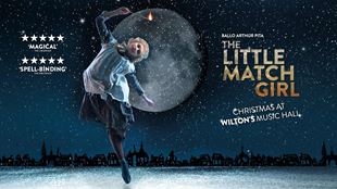 Poster artwork of a little girl dressed in enchanted clothing tilted holding a match, with a mystical dark background.