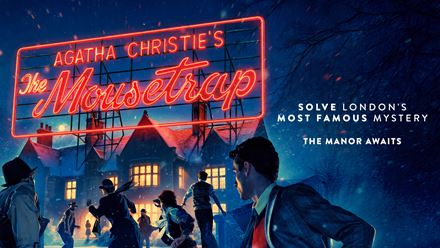 The Mousetrap, the longest running theatre play in the West End, is at the St Martin Theatre. Image courtesy of Buchanan PR.