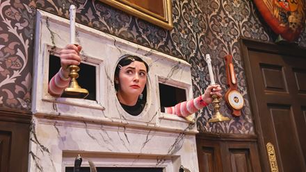 See the cast struggle through a series of unexpected mishaps in The Play That Goes Wrong. Image courtesy of Storyhouse PR / Photo credit: Matt Crockett.