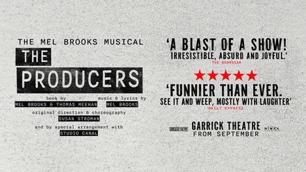 See Mel Brooks' feel-good comedy The Producers in London's West End this autumn. Image courtesy of London Theatre Direct.