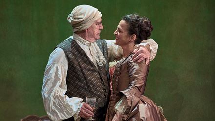 See Brian Cox return to London's West End in this dramatic adaptation of The Score, in which a musical genius meets a war-torn politician. Image courtesy of Storyhouse PR.