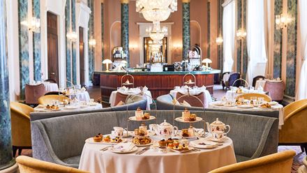 Tuck into a delightful Regency Afternoon Tea at Theatre Royal Drury Lane. Image courtesy of Sister London. Photo credit: Andy Paradise.