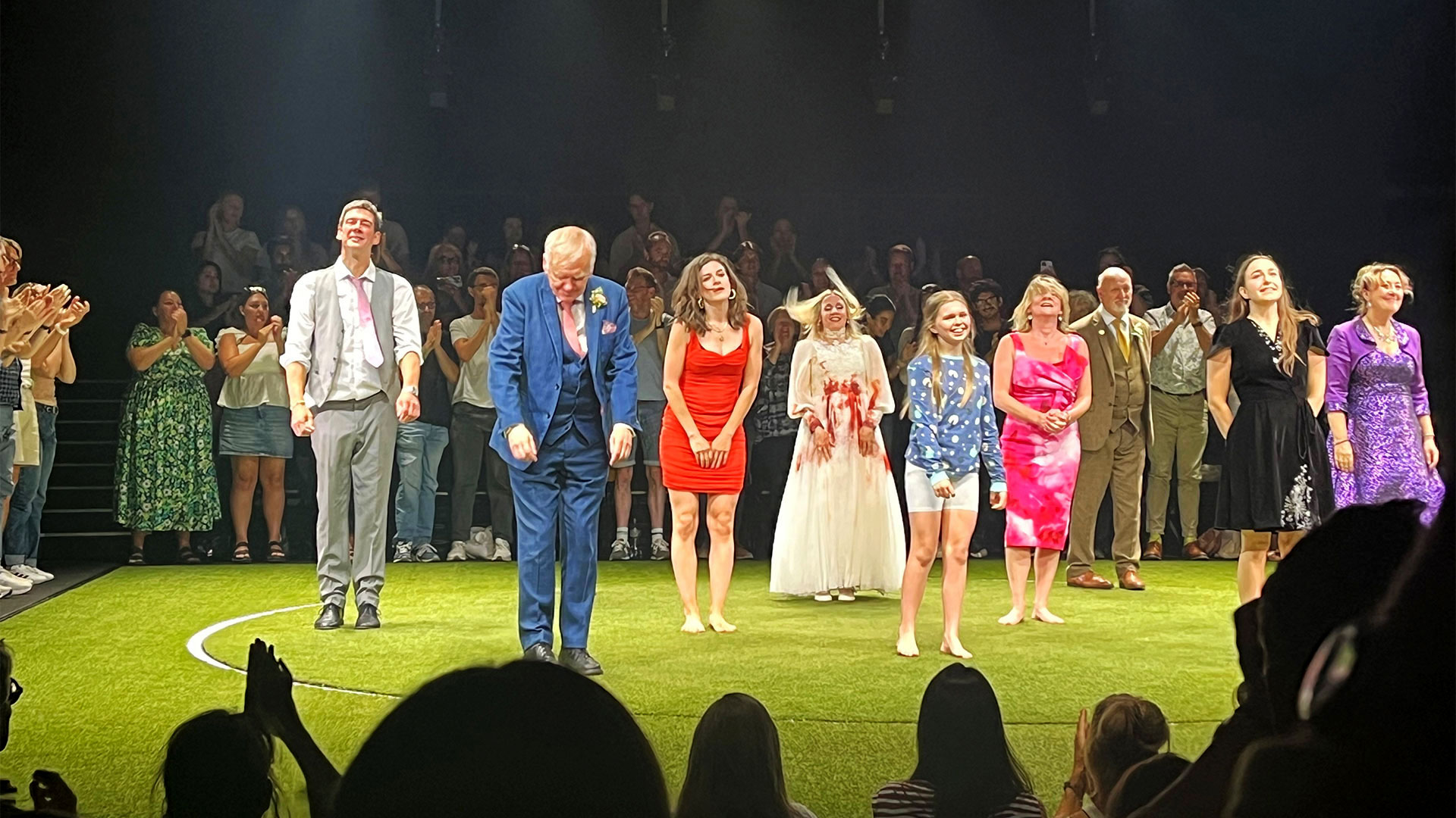 The cast of Till the Stars Come Down bows to the audience at the end of the performance.