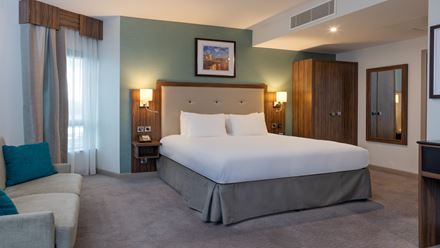 Stay in a comfortable King Junior Suite at DoubleTree by Hilton London Angel King's Cross. Image courtesy of Hilton.