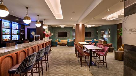 The bar at DoubleTree by Hilton London West End. Image courtesy of Hilton.
