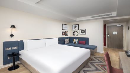 Stay in the heart of the London at Hampton by Hilton London City. Image courtesy of Hilton.