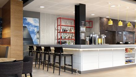 Relax and unwind in comfortable surroundings at Hampton by Hilton London Excel. Image courtesy of Hilton.