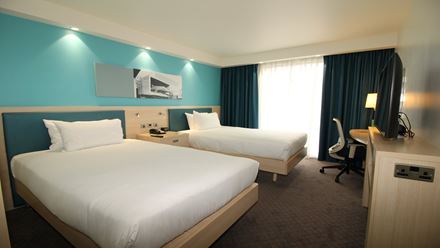 Find plenty of modern comforts and amenities in your room at Hampton by Hilton London Excel. Image courtesy of Hilton.