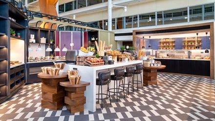 Enjoy the breakfast buffet at Hilton London Heathrow Airport. Image courtesy of Hilton.