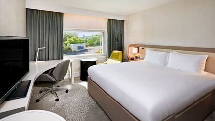 Book a stay at Hilton London Heathrow Airport. Image courtesy of Hilton.
