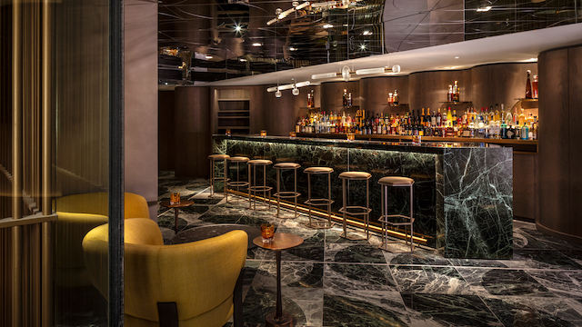 Green Room at The Londoner hotel in Leicester Square, London.